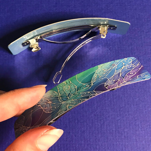 Blue Green Dragonfly Hair Slide