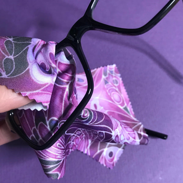 Plum butterfly practical and beautiful screen cleaning cloth for phone, tech pad, computer, plus glasses, sunglasses and camera lenses