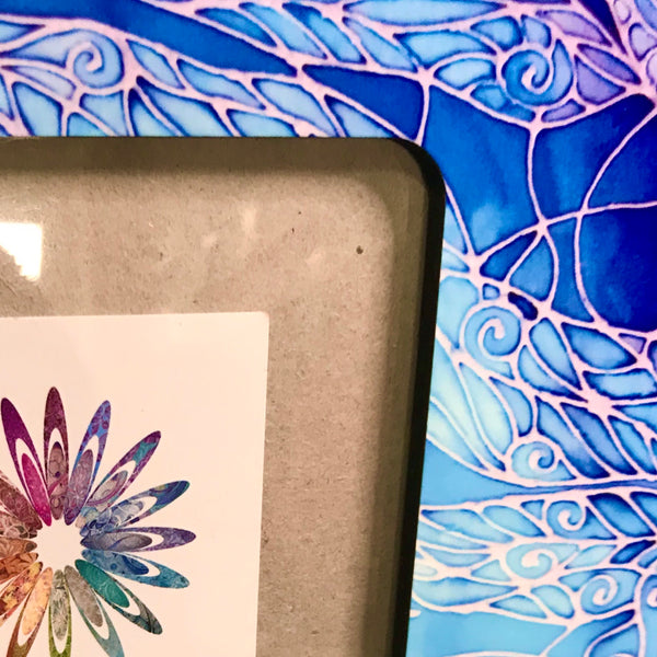 Blue Purple Turquoise Dragonfly Photo Frame