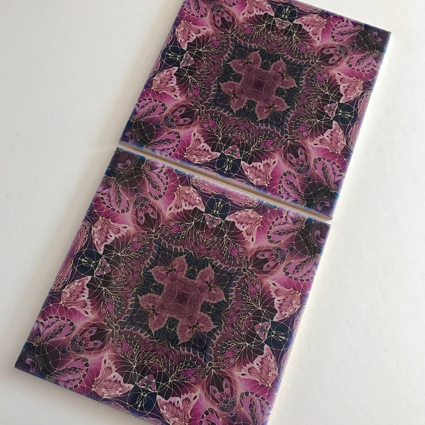 Plum Butterfly Tiles - Contemporary Tiles - Kaleidascope Tiles - Bohemian Tiles - Meikie