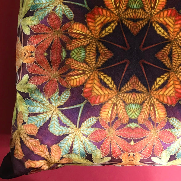 Lush Velvet Leaves Cushion - Green Terracotta Leaves Pillow - Leaves Velvet Cushion