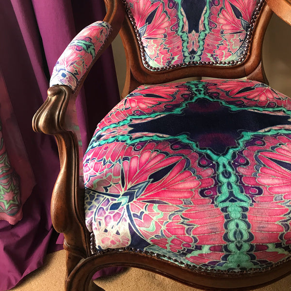 Designer Butterfly Antique Chair Upholstery Bespoke Upholstery for Antiques