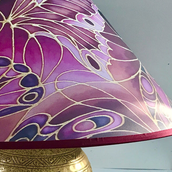 Butterfly Wings Lamp Shade - rich plum Pendant Shade - Atmospheric lamp Shade