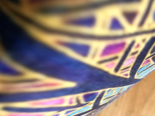 SOLD Stunning Cathedral Window Ottamon-Made to Order-one off Bespoke Upholstery.