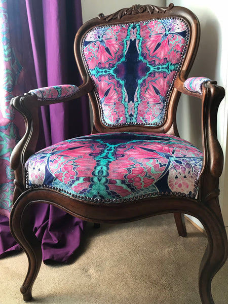 Designer Butterfly Antique Chair Upholstery Bespoke Upholstery for Antiques