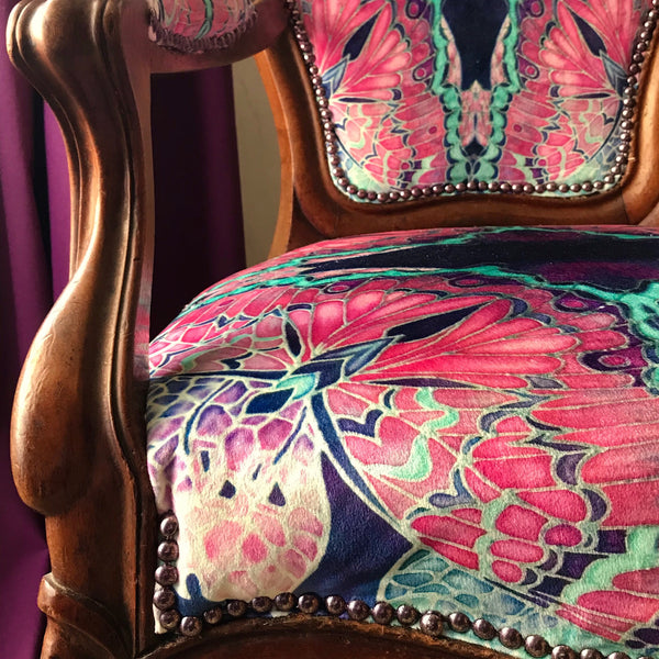 Designer Butterfly Antique Chair Upholstery Bespoke Upholstery for Antiques