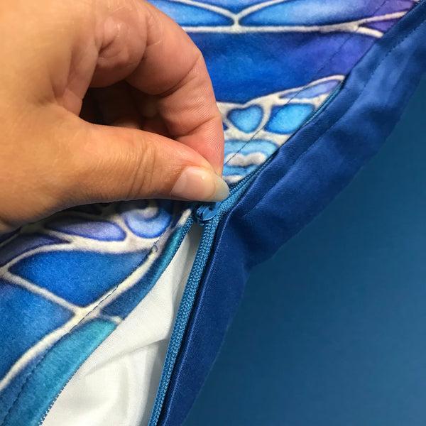 Nouveau Dragonflies Cushion - Blue Green Turquoise Purple Cushion - Dragonflies Art Pillow