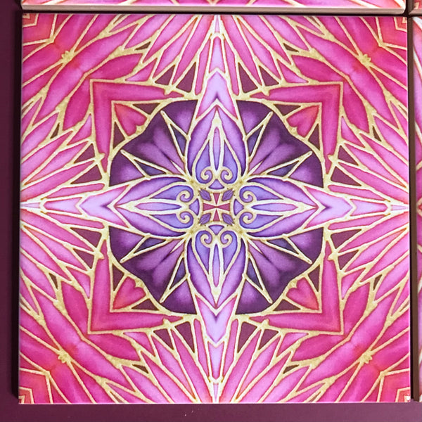 Pink purple star tiles mixed set