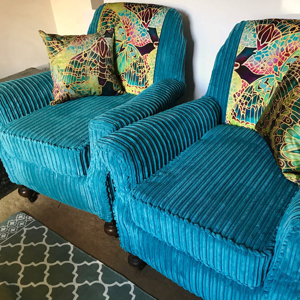 Armchair backrest washable decorative strip - Bespoke Upholstery.