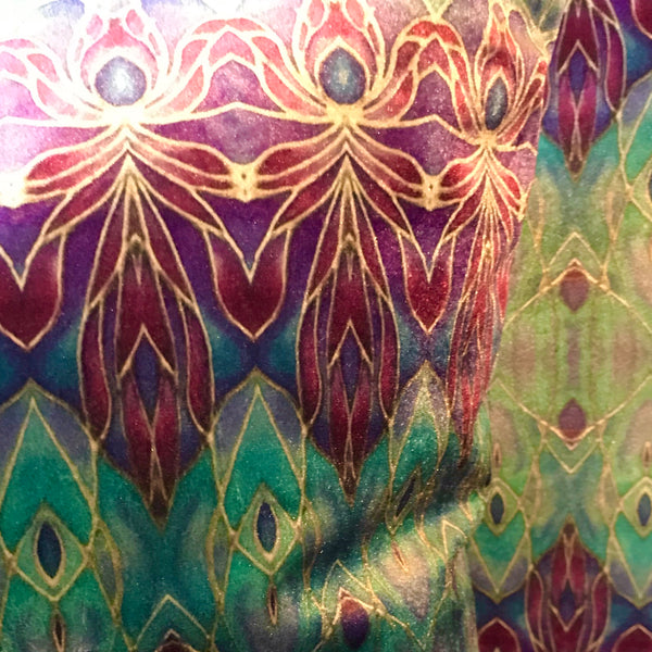 Persian inspired ornate patterned velvet cushions, Mediterranean blue and purple super soft luxurious decorative throw pillows