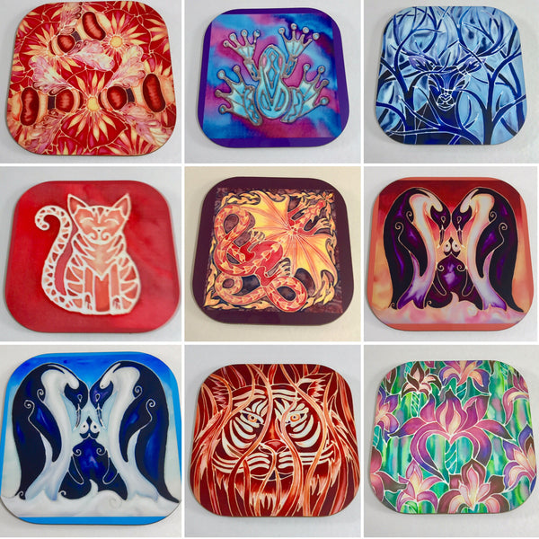 Dramatic Dragons Coaster - Mythical Beasts Lovers Gift - Red Dragon Coaster