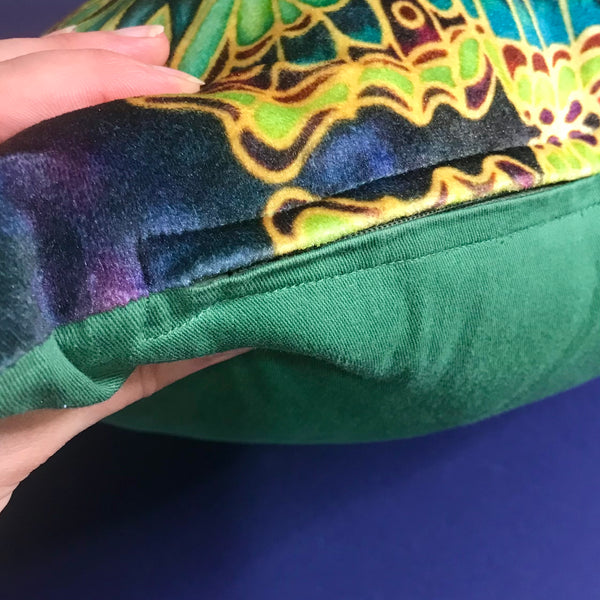 Green Butterfly Velvet Cushions. Green Lime Velvet Cushions