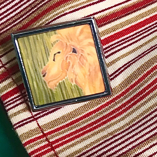 Smiling Lion Cuff Links - Gift for Him