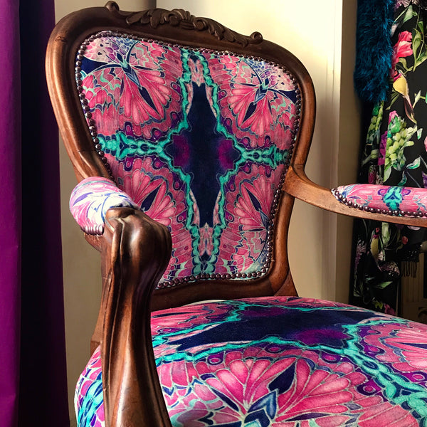 Designer Butterfly Antique Chair Upholstery Bespoke Upholstery for Antiques