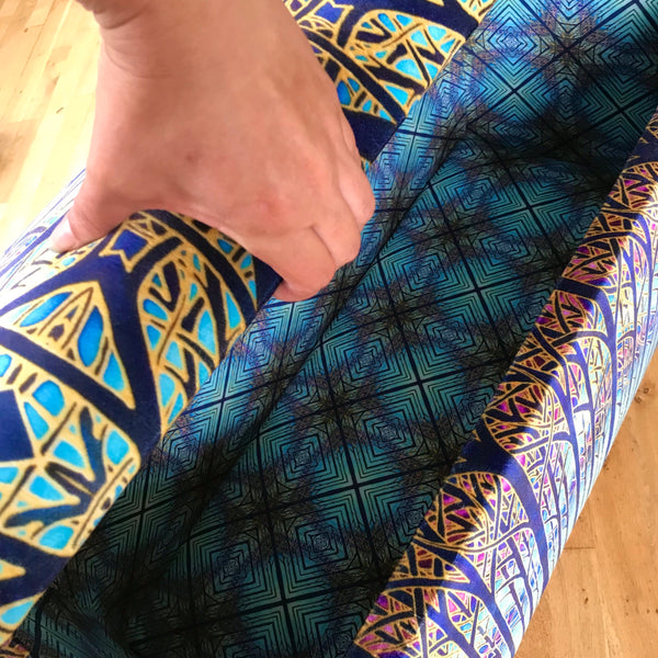 SOLD Stunning Cathedral Window Ottamon-Made to Order-one off Bespoke Upholstery.