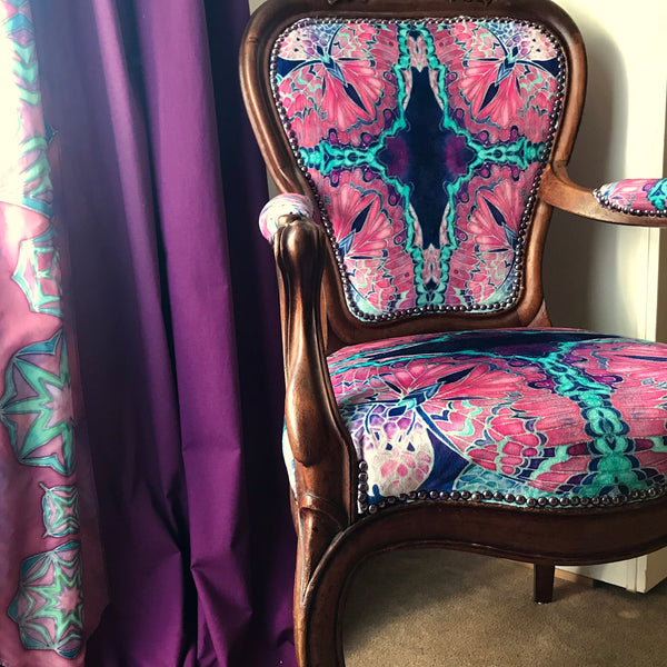 Designer Butterfly Antique Chair Upholstery Bespoke Upholstery for Antiques