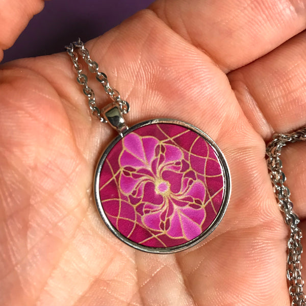 Beautiful Pink Orchid Necklace - Flower Necklace - Affordable gift