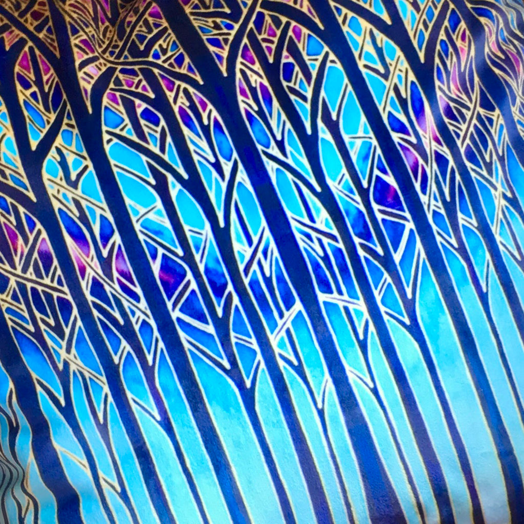 Cathedral Trees Luxury Velvet Cushion - Dramatic Throw Pillow - Luxury Velvet Cushion