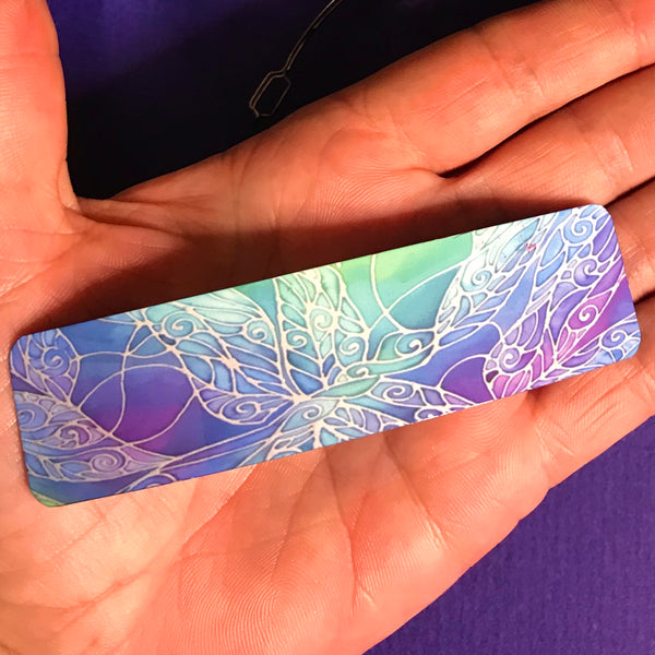 Blue Green Dragonfly Hair Slide