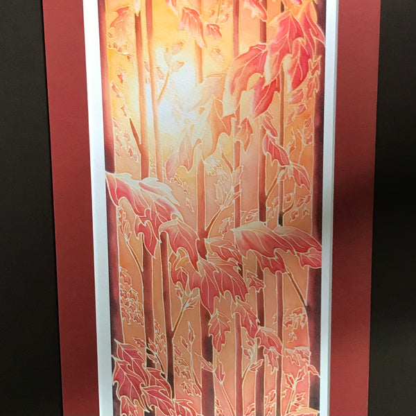 Autumn Glow Signed Print - Burnt Orange Gold Chocolate Forest Print Art