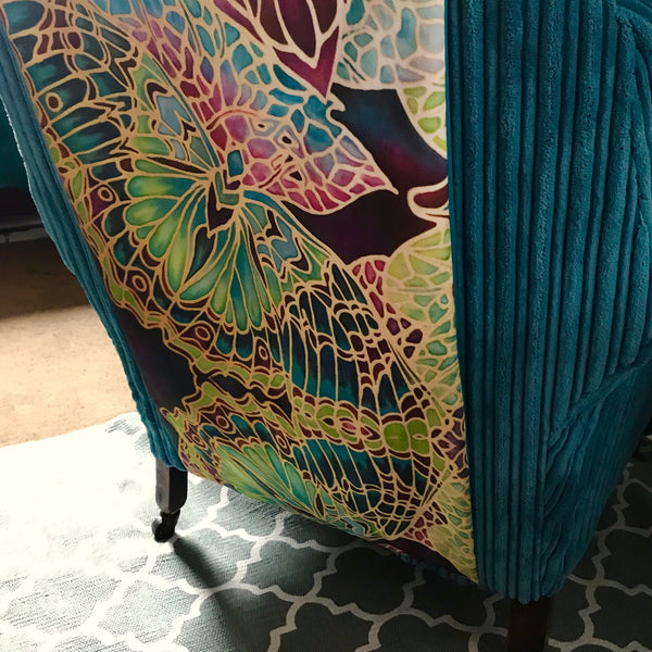 Armchair backrest washable decorative strip - Bespoke Upholstery.