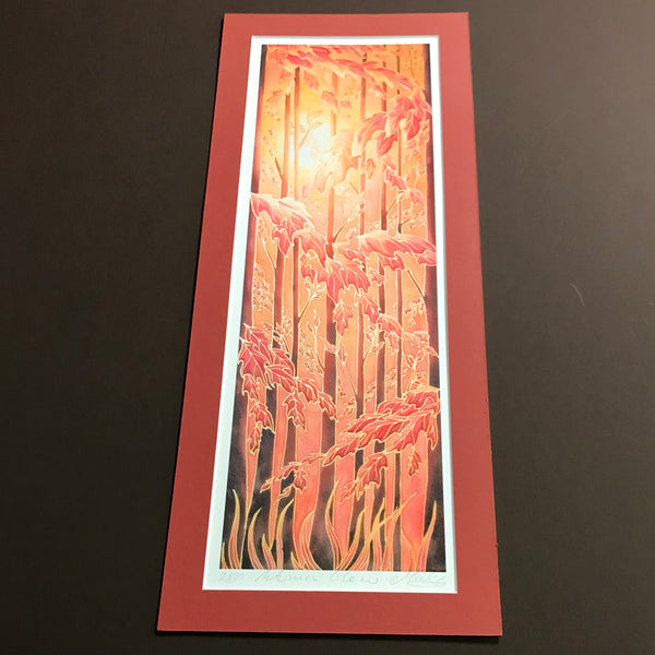 Autumn Glow Signed Print - Burnt Orange Gold Chocolate Forest Print Art