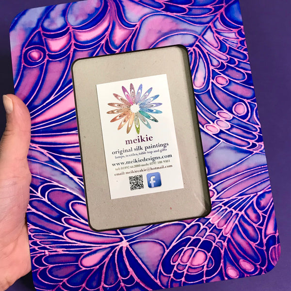 Purple Blue Butterfly Photo Frame