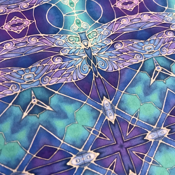 Dragonflies Wall Tile Blue Purple Turquoise