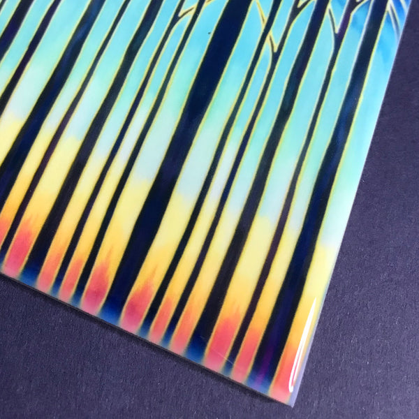 Cathedral Trees Ceramic Tiles - Multi coloured Bohemian  Ceramic Printed Tiles