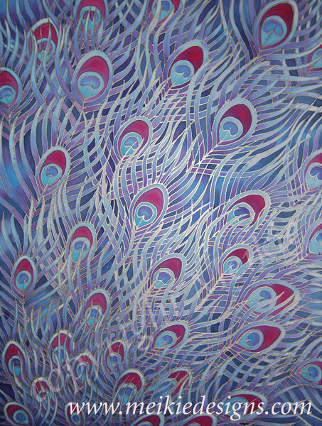 Peacock Feathers Signed Print - Pretty Peacock Art Print - Living Room Art - Bedroom Art