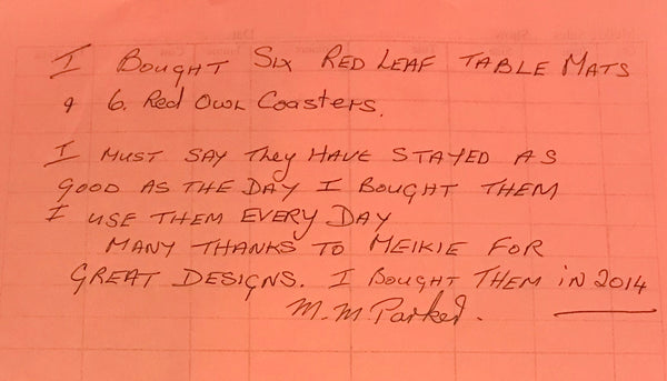 Great Table Mat Review for Meikie Designs