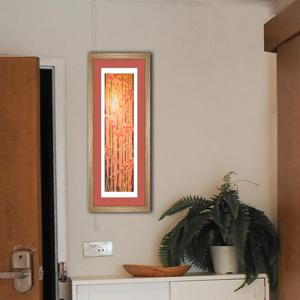 Autumn Glow Signed Print - Burnt Orange Gold Chocolate Forest Print Art