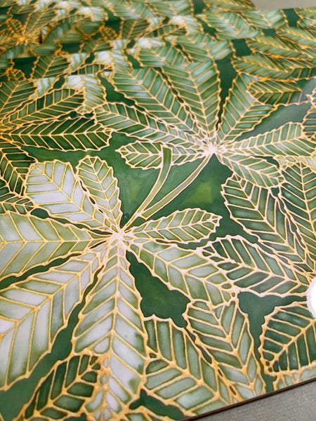 Green Leaves Placemats & Coasters - Green Table Mats & Coasters - green glass chopping boards