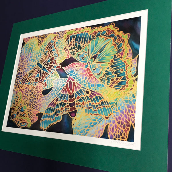 Glorious Butterflies Art Print - Jewel Colours Art