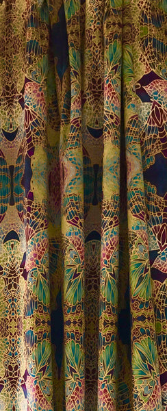 Green Butterfly Designer Velvet fabric by the metre