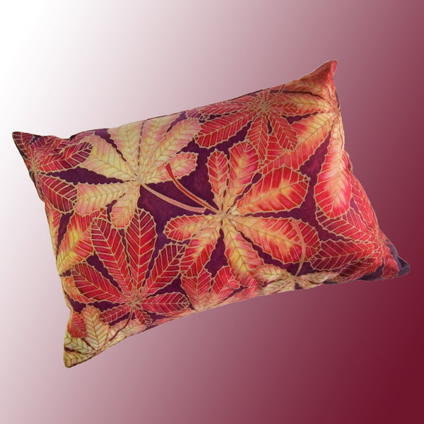 Tall Trees Sunset / Sunrise Cushion - rich reds & yellows Cushion - Trees Sunset Pillow Pillow