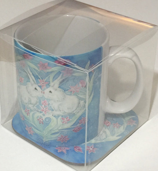 boxed bunny mug gift - rabbit lovers gift - Meikie Designs