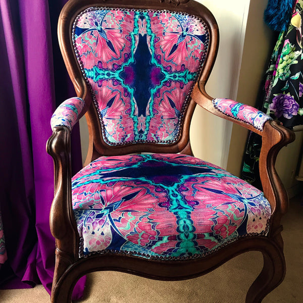 Designer Butterfly Antique Chair Upholstery Bespoke Upholstery for Antiques