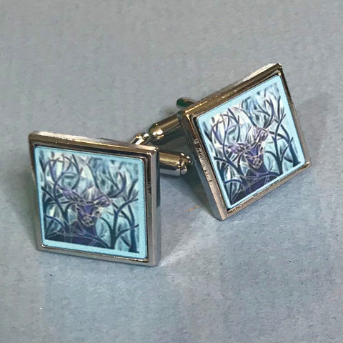 Majestic Stag Cuff Links Cool Blue - Gift for Him