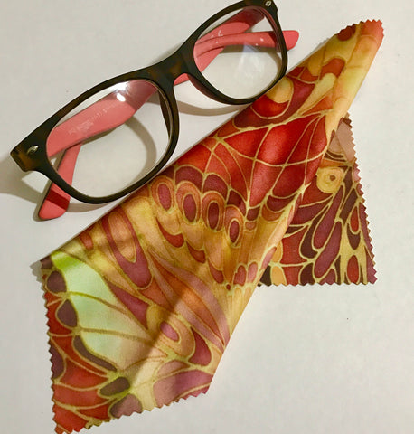 Red Butterfly Glasses Cleaning Cloth - Phone screen Clean - Microfibre Screen Cleaner
