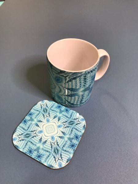 Intricate patterned Mug and coaster box set or Mug only - Colourful Mug Set - Patterned Mug Gift