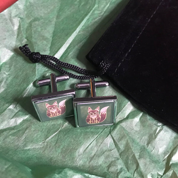 Red Fox Cuff Links - Gift for Him