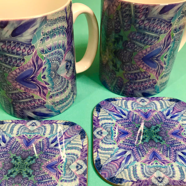 Persian Mug and Coaster Box Set or Mug only - Colourful Mug Set - Persian Mug Gift