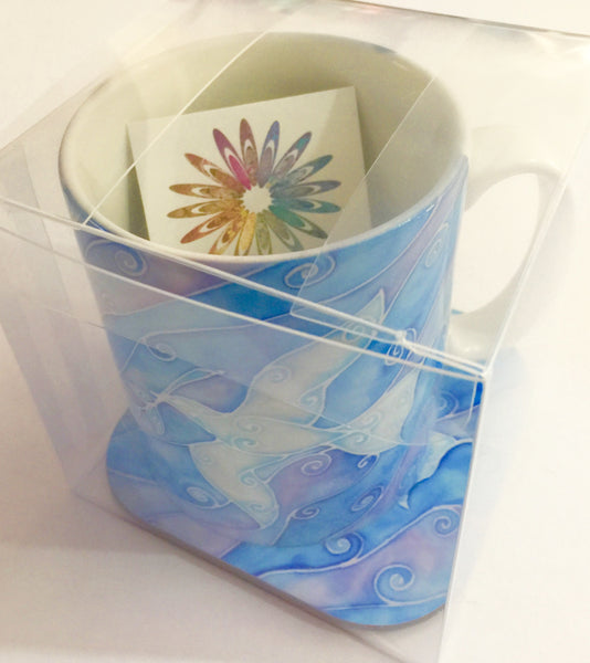 Dove Mug and Coaster Box Set - Great Gift - Peace Gift