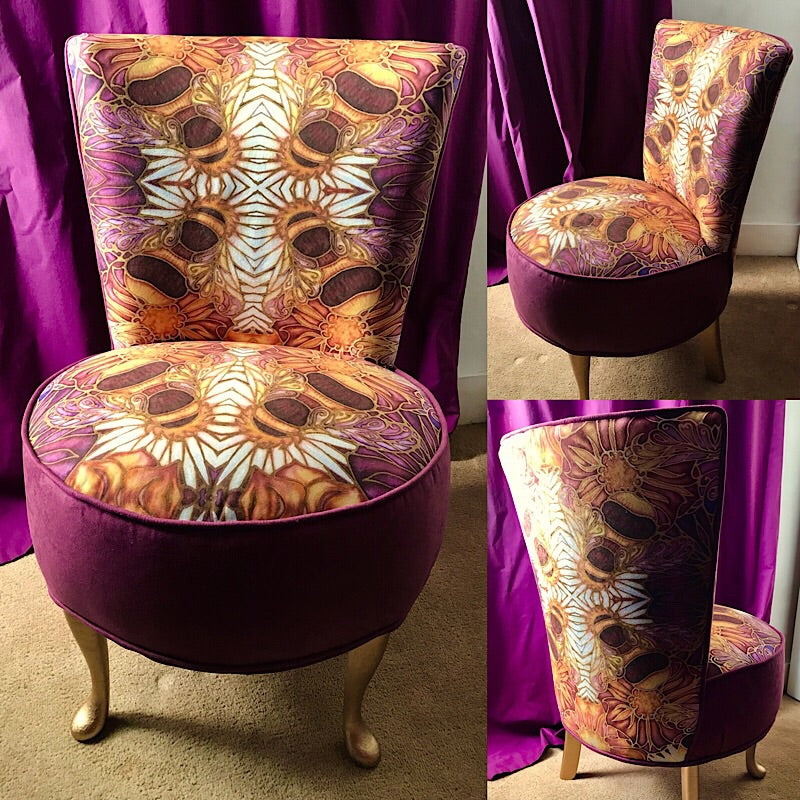 Bespoke fabric designed especially for this small chair.