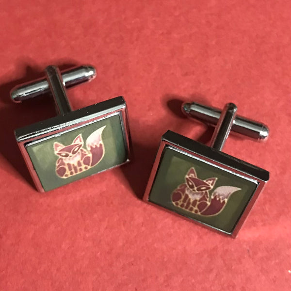 Red Fox Cuff Links - Gift for Him