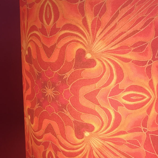 Orchid Kaleidoscope Pink Sunset Coloured Lampshade - Ceiling or Table Drum Shade - Atmospheric Lamp Shade