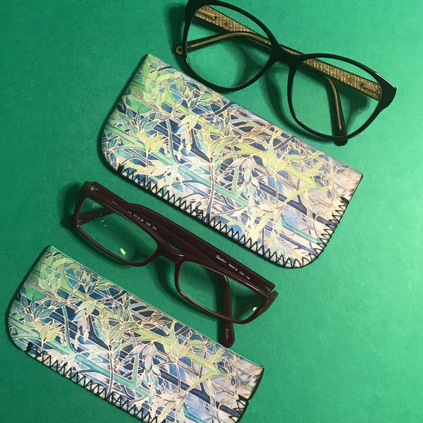 Forest Meditation Padded glasses cover - Tree Lovers reading or large glasses cover