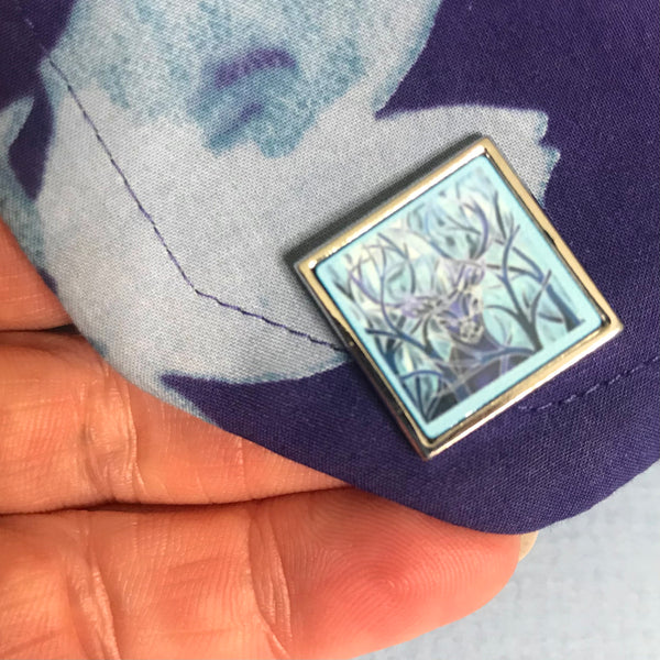 Majestic Stag Cuff Links Cool Blue - Gift for Him
