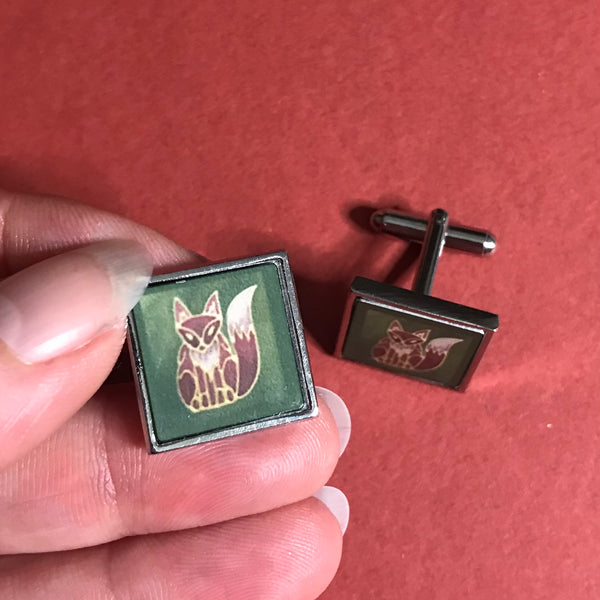 Red Fox Cuff Links - Gift for Him